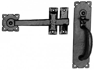 Black antique thumb latch