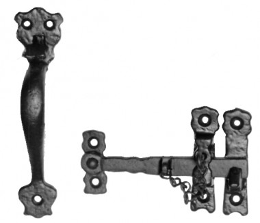 Black antique thumb latch