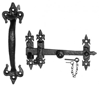 Black antique thumb latch