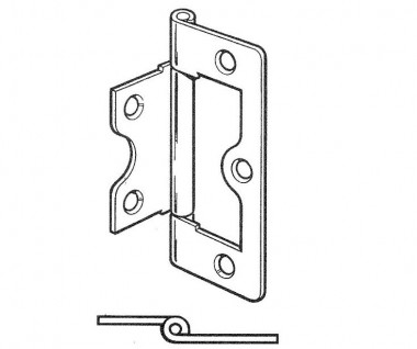 Flush hinges (5 pairs) - Electro-brassed