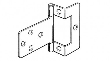 Single cranked hinges (10 pairs) - 2 finishes