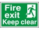 Fire exit signs 200 x 300mm - Click to Zoom